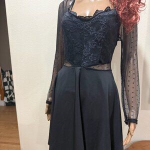 ChicMe Black Flowy Dress, Size L